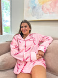 Candy Cane Satin Pajama Set