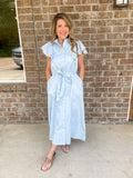 Collared Sky Blue Dress