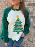 Embroidered Christmas Tree Sweatshirt