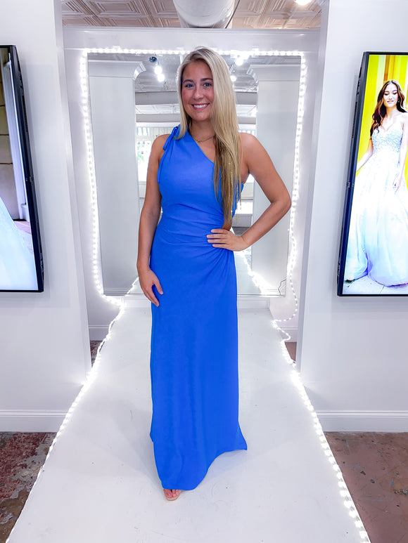 Cobalt blue midi dress