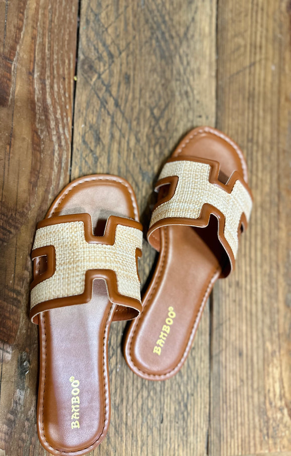 Chestnut Woven Flats