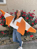 Ivory & Orange Textured Top