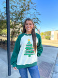 Embroidered Christmas Tree Sweatshirt