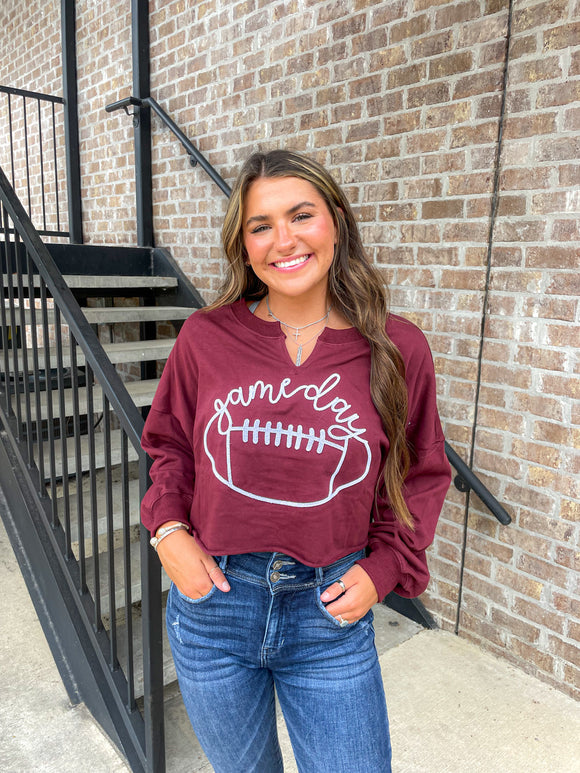 Game Day Crop Sweatshirt