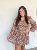 Printed Toffee Dress