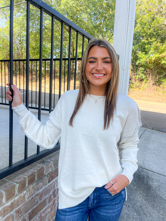 Ivory Grey Crew Neck