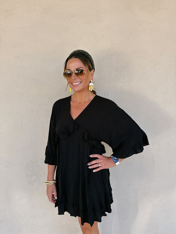 Black Ruffle Dress