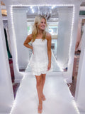 Off white ruffle dress