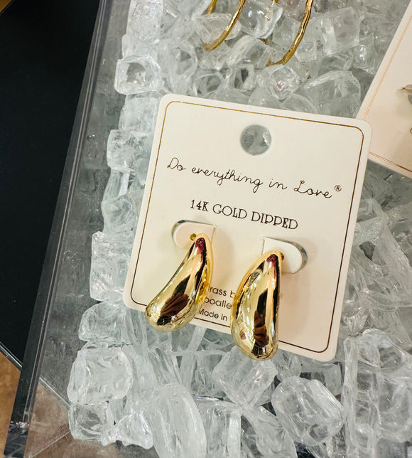 Gold Teardrop Earrings