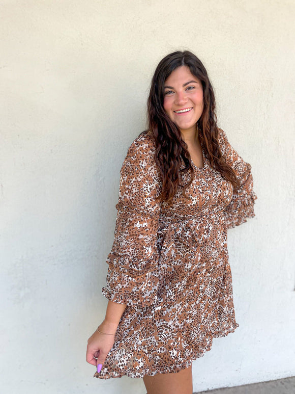 Printed Toffee Dress
