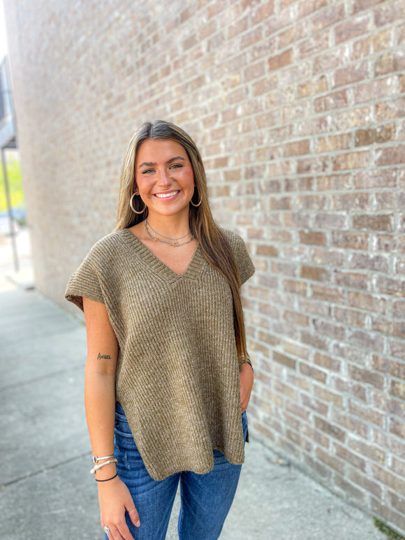 Loose Fit V-Neck Sweater