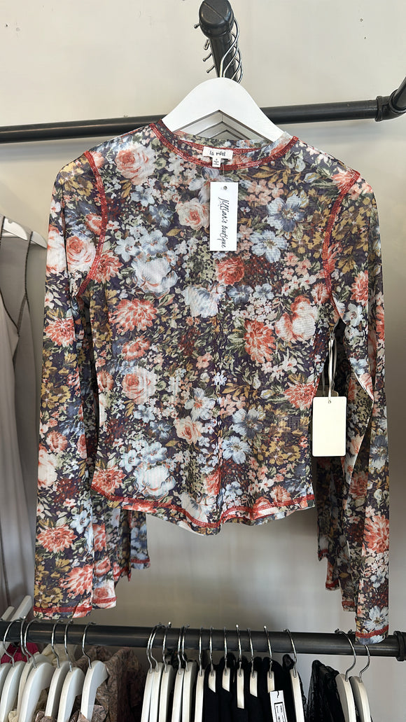 Semi Sheer Mesh Layering Top