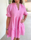 Checkered Fringe Dress
