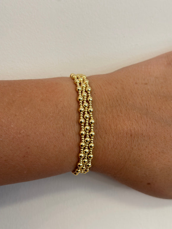 Gold Bead Stretch Bracelet
