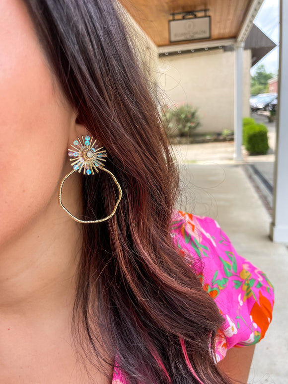 Sequin Sunburst Hoops