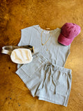 Cap Sleeve Shirt & Shorts Set
