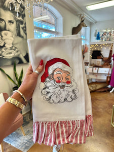 Santa Ruffle Hand Towel
