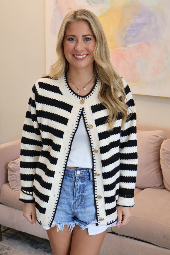 Black stripe sweater