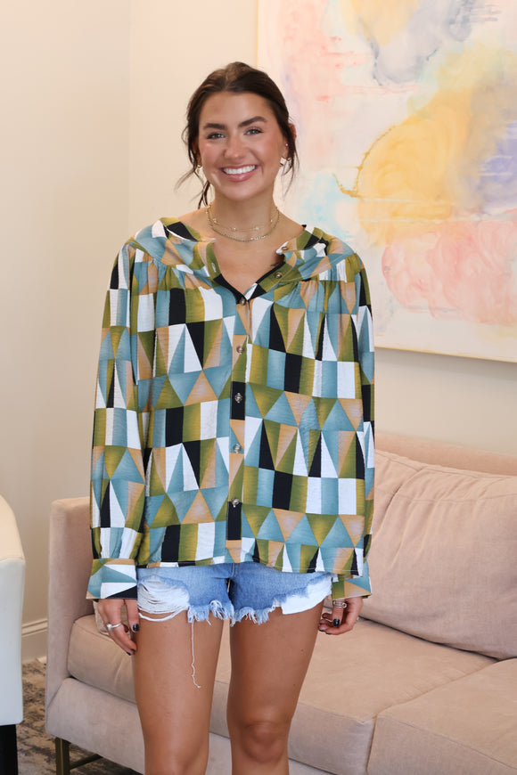 Geometric blouse