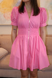 Pink Short Zip Dress