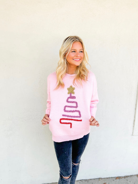 Christmas Tree Patch Sweater