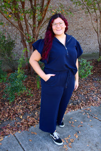 Navy Half Zip Set