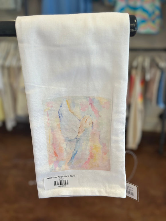 Watercolor Angel Hand Towel