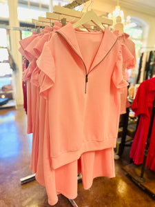Pink Half Zip Set