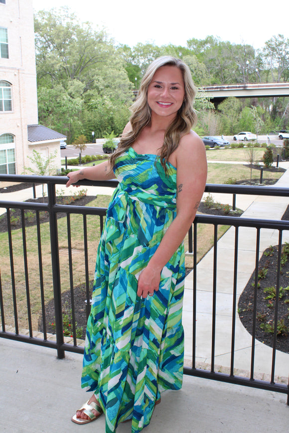Tube Top Smocking Dress