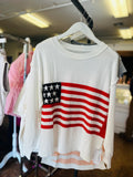 American Flag Knit Pullover