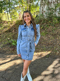 Denim Blue Button Down Dress