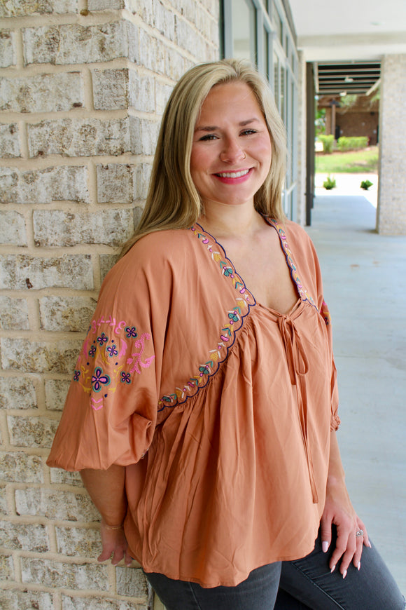 Sienna Floral Embroidered Blouse