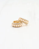 Ritz Pearl & Pave Gold Hoop