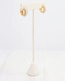 Ritz Pearl & Pave Gold Hoop