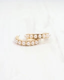 Four Seasons Pearl Gold Hoops