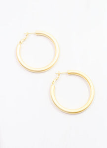 Daniele Hoops Matte Gold