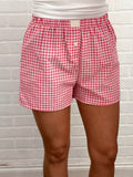 Checkered Print Casual Shorts