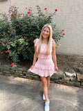 Ruffle Textured Mini Dress