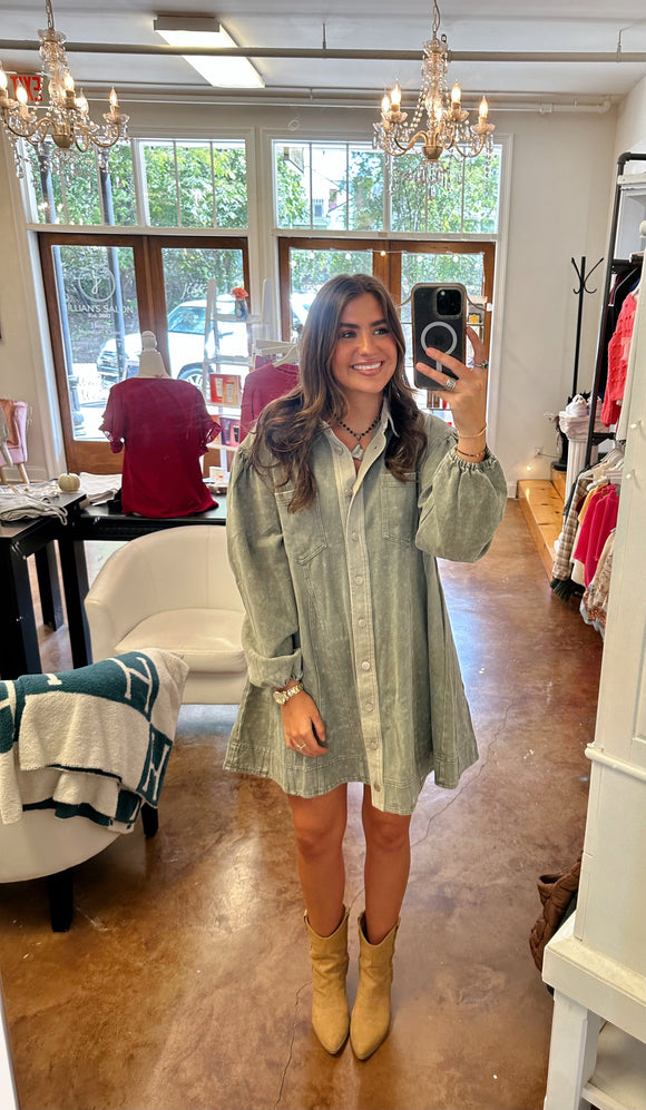 Ash Olive Dress