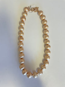 Chunky Gold Bead Necklace