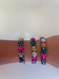 Rainbow Crystal Stretch Bracelet