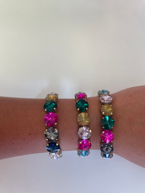 Rainbow Crystal Stretch Bracelet