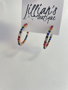 Multicolored Gold Hoops