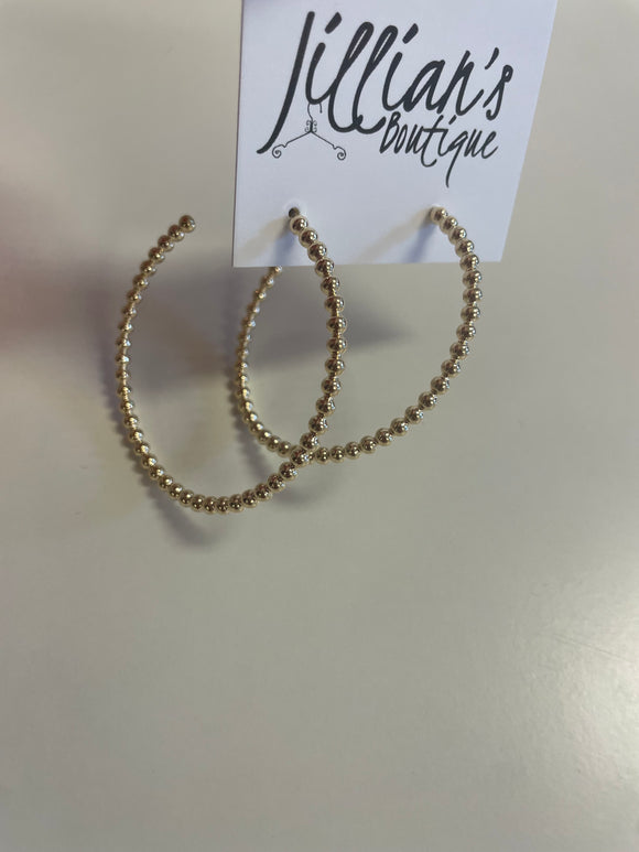 Gold Texture Hoops