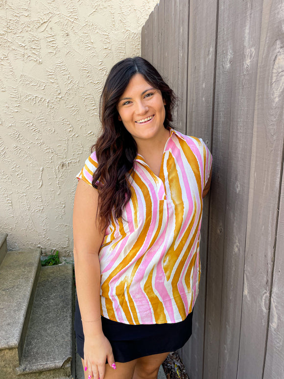 Colorful Zebra Blouse